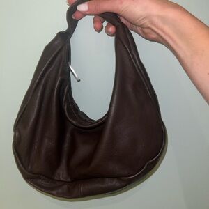 St. Agni Dark Brown Leather Hobo Bag
